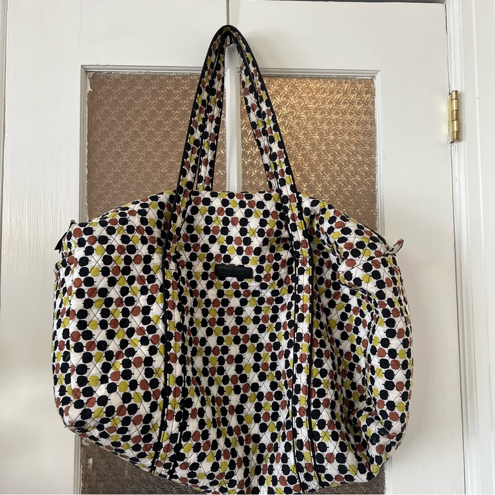 Vera Bradley dots large original duffel bag